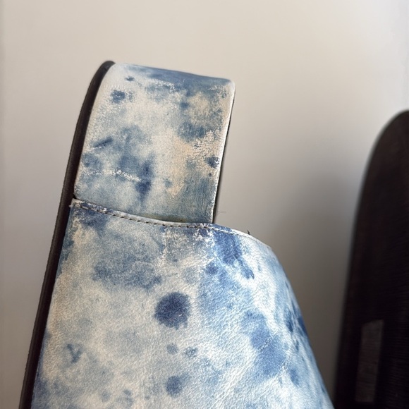 Simone Miller Blue white Tie Dye Cloudy Platform Sandal Bubble Slides Size 38/8 - Picture 12 of 16